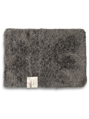 Nedia Home Shag Bath Rug Non-Skid Microfiber Dark Gray 18 x 24 NWT